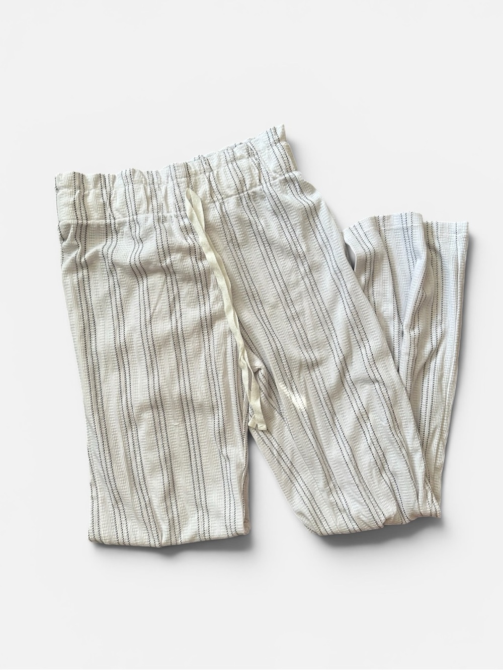 Derek Heart Cream and Black Striped Lounge Pants